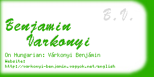 benjamin varkonyi business card