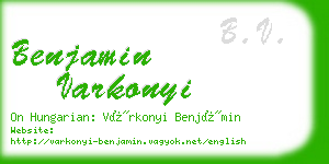 benjamin varkonyi business card